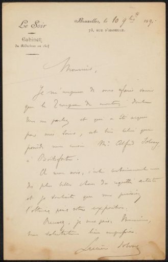 Letter to Philip Zilcken