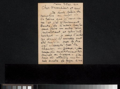Letter to Philip Zilcken