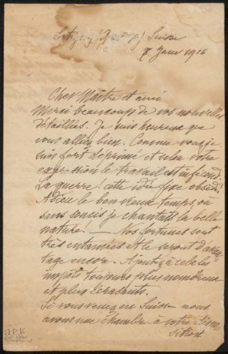 Letter to Philip Zilcken