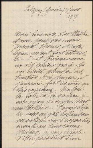 Letter to Philip Zilcken