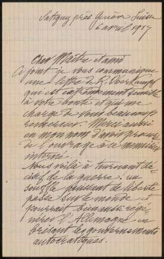 Letter to Philip Zilcken