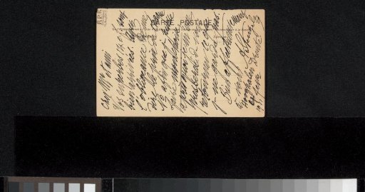 Postcard to Philip Zilcken
