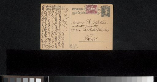 Postcard to Philip Zilcken