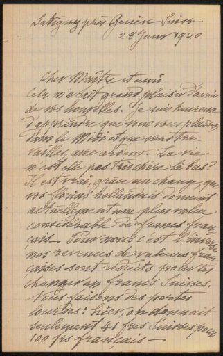 Letter to Philip Zilcken