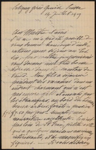 Letter to Philip Zilcken