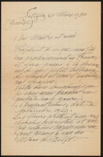 Letter to Philip Zilcken