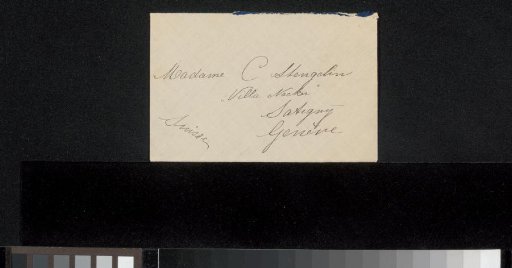 Envelope to Mrs. C. Stengelin