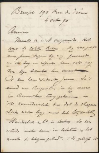 Letter to Philip Zilcken