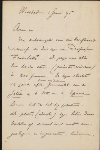 Letter to Philip Zilcken