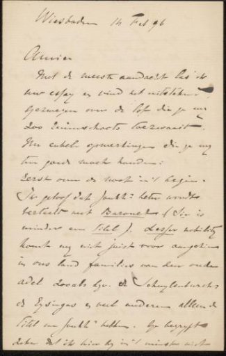 Letter to Philip Zilcken