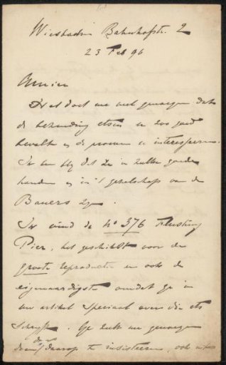 Letter to Philip Zilcken