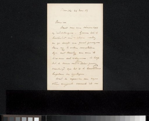 Letter to Philip Zilcken