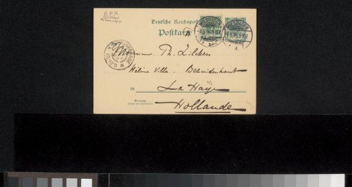 Postcard to Philip Zilcken