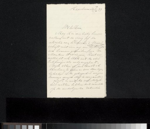 Letter to Philip Zilcken