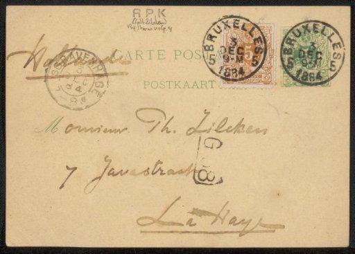 Postcard addressed to Philip Zilcken