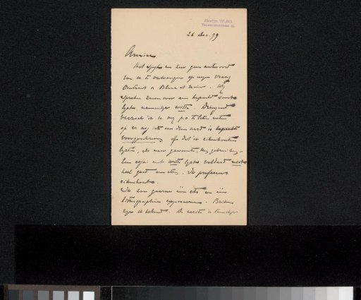 Letter to Philip Zilcken
