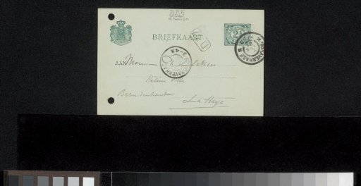 Postcard to Philip Zilcken