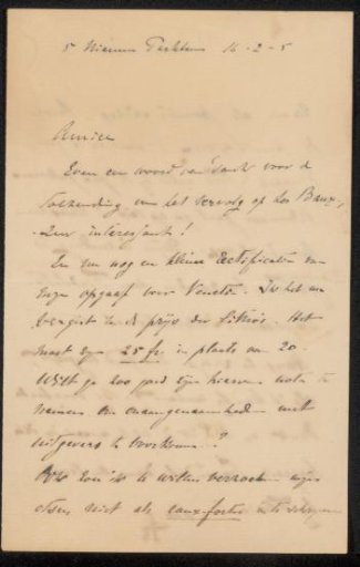 Letter to Philip Zilcken