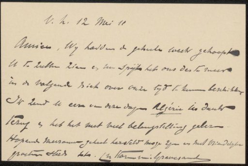 Letter to Philip Zilcken