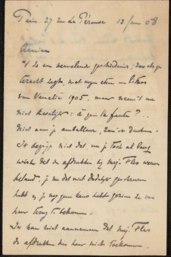Letter to Philip Zilcken
