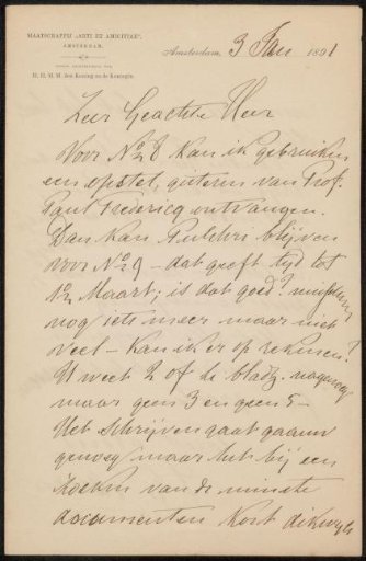 Letter to Philip Zilcken