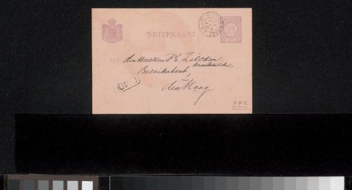 Postcard to Philip Zilcken