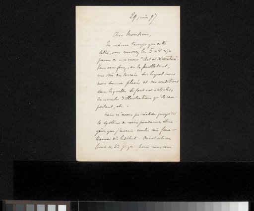 Letter to Philip Zilcken
