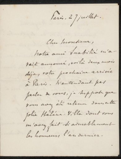 Letter to Philip Zilcken