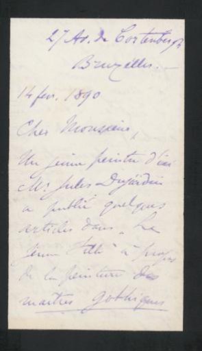 Letter to Philip Zilcken