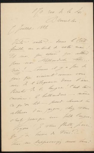 Letter to Philip Zilcken