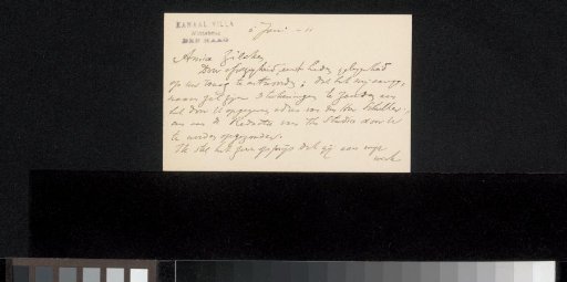 Letter to Philip Zilcken