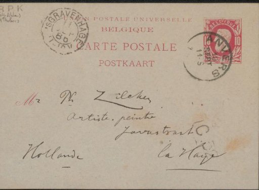 Postcard to Philip Zilcken