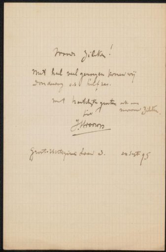 Letter to Philip Zilcken