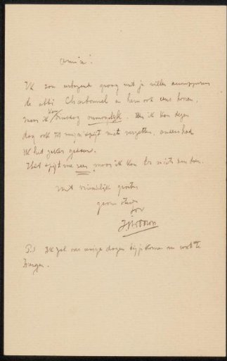 Letter to Philip Zilcken