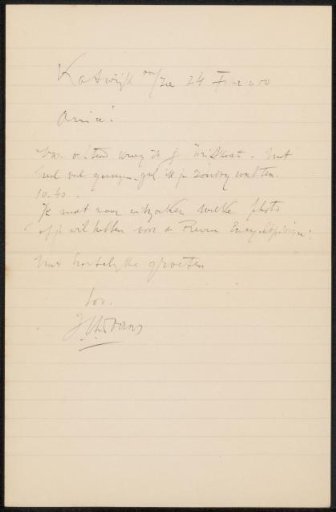 Letter to Philip Zilcken