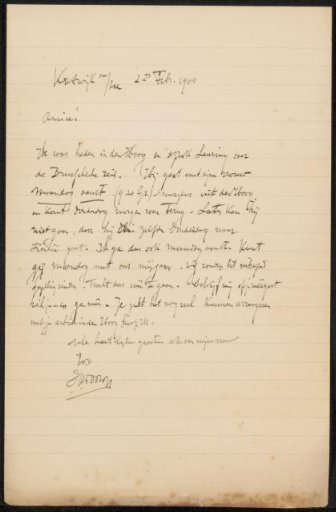 Letter to Philip Zilcken
