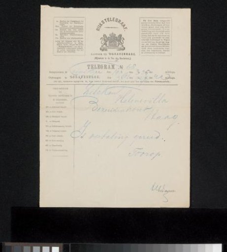 Telegram to Philip Zilcken