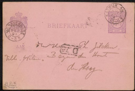 Postcard to Philip Zilcken