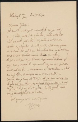Letter to Philip Zilcken