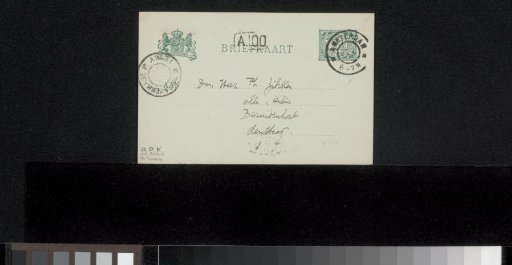 Postcard to Philip Zilcken