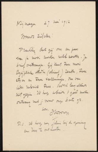 Letter to Philip Zilcken