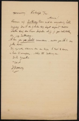 Letter to Philip Zilcken