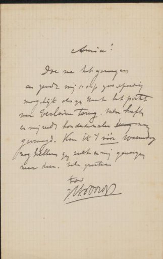 Letter to Philip Zilcken