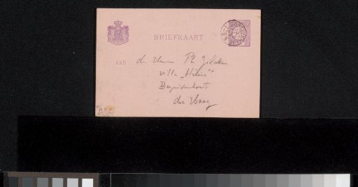 Postcard to Philip Zilcken