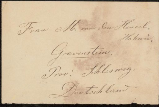 Note from the Philip Zilcken archive