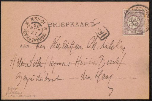 Postcard to Philip Zilcken