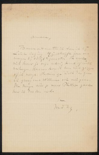 Letter to Philip Zilcken