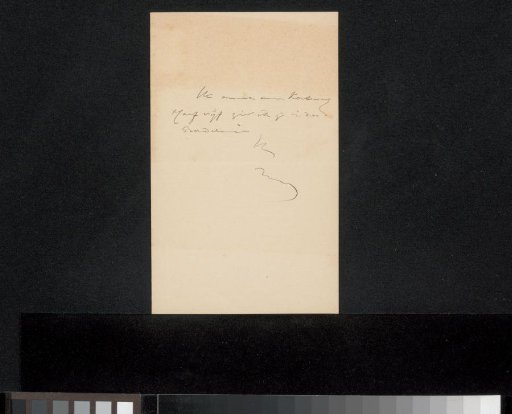 Letter to Philip Zilcken