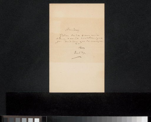 Letter to Philip Zilcken