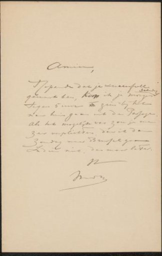 Letter to Philip Zilcken